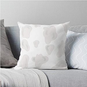 White on White Cow Print  Throw Pillow Flagship RB1809