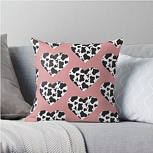 Cow print Spots Y2k aesthetic heart  Throw Pillow Flagship RB1809