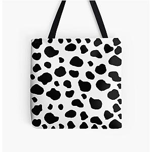 Cow Print, Cow Pattern, Cow Spots, Black And White All Over Print Tote Bag Flagship RB1809