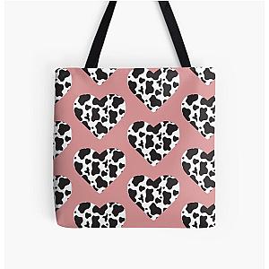 Cow print Spots Y2k aesthetic heart  All Over Print Tote Bag Flagship RB1809