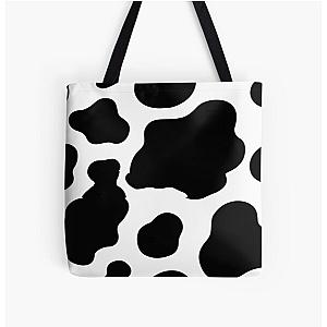 Black and White Cow Pattern Print All Over Print Tote Bag Flagship RB1809