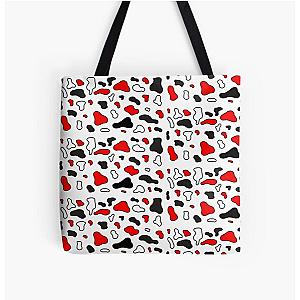 red, black and white cow print All Over Print Tote Bag Flagship RB1809