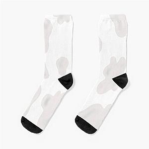 White on White Cow Print  Socks Flagship RB1809