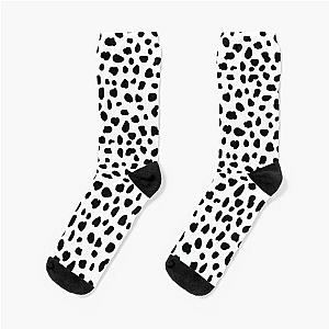 Animal Print black and white cow Dalmatian spots Dalmatian print Socks Flagship RB1809