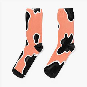 Pastel Red Cow Print  Socks Flagship RB1809