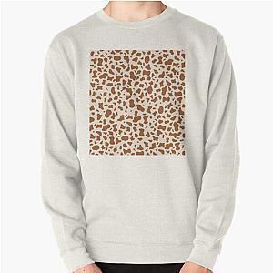 Brown &amp; off White cow print pattern, mooo Pullover Sweatshirt Flagship RB1809