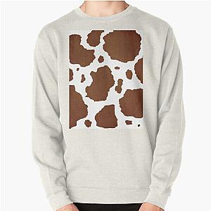 White and brown cow print Pullover Sweatshirt Flagship RB1809