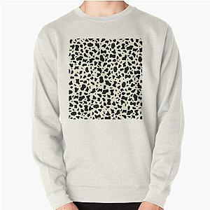 Black &amp; off White cow print pattern, mooo Pullover Sweatshirt Flagship RB1809