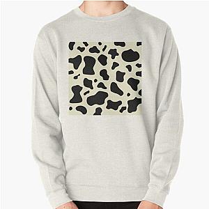 Black &amp; off White cow print pattern, mooo Pullover Sweatshirt Flagship RB1809