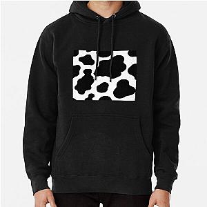 Black and White Cow Pattern Print Pullover Hoodie Flagship RB1809