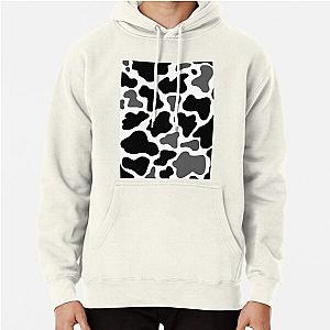 Black White Grey Cow Print Pullover Hoodie Flagship RB1809