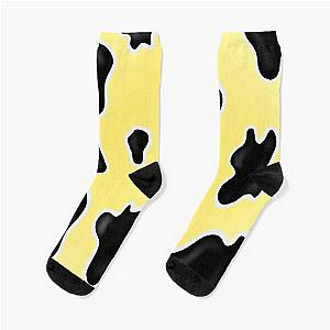 Pastel Yellow Cow Print  Socks Flagship RB1809