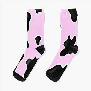 Pastel Pink Cow Print  Socks Flagship RB1809