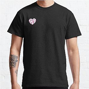 Black and Pink Cow Print Heart Classic T-Shirt Flagship RB1809