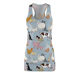 Farm Animal Prints Racerback Tank Mini Dress Official Merch CL1211