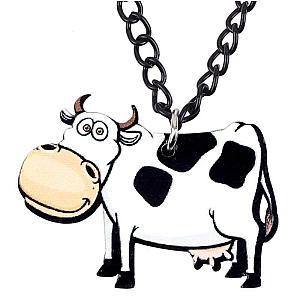 Acrylic Cow Necklace For Women Official Merch CL1211