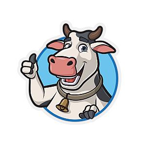 Thumbs Up Cow Stickers Official Merch CL1211