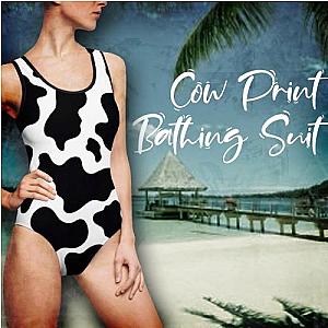 Cow Print Bathing Suit Official Merch CL1211