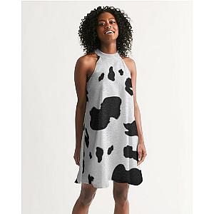 Cowhide Women's Halter Dress Official Merch CL1211