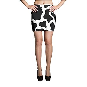 Cow Print Mini Skirt Official Merch CL1211