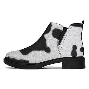 Cowhide Cow Print Booties Official Merch CL1211