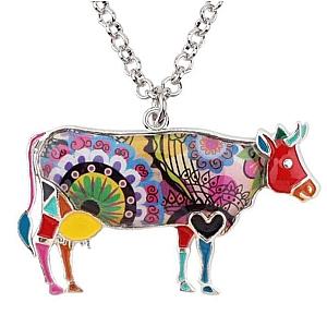 Colorful Cow Necklace Official Merch CL1211