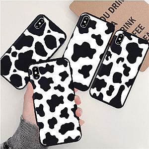 Cow Print Pattern Black and White Soft IPhone Case Cover