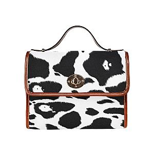 Cow Print Canvas Handbag Official Merch CL1211