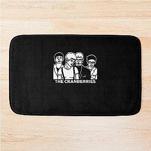 White Cartoon Art The Cranberries Band Bath Mat