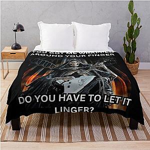 Linger by The Cranberries but its Hard Rock (Black) Throw Blanket