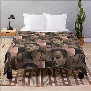 of Dolores O'Riordan of the Cranberries 3 Throw Blanket