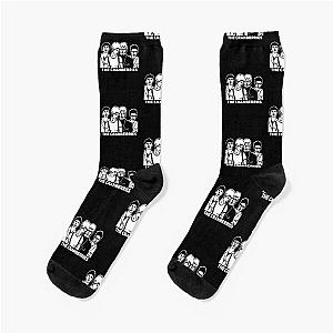 White Cartoon Art The Cranberries Band Socks