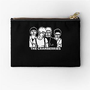 White Cartoon Art The Cranberries Band Zipper Pouch