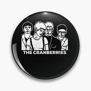 White Cartoon Art The Cranberries Band Pin