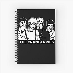 White Cartoon Art The Cranberries Band Spiral Notebook