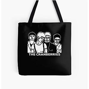 White Cartoon Art The Cranberries Band All Over Print Tote Bag