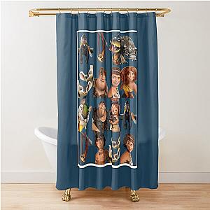 The Croods Characters Shower Curtain