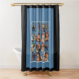 The Croods Characters Graphic Shower Curtain