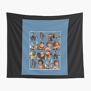 The Croods Characters Graphic Tapestry