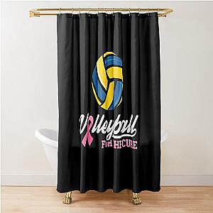 Volleyball For The Cure Sports Game Volleyball  Shower Curtain