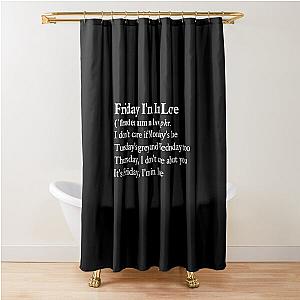 Friday I'm In Love by The Cure Black Shower Curtain