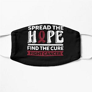 Spread The Hope Find The Cure Fight Throat Cancer Flat Mask