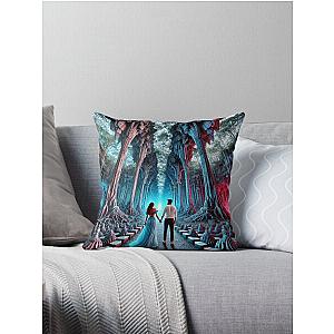 Dark Descent: The Crystal Cave Journey Throw Pillow