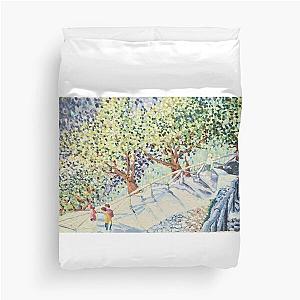 The Descent down Samaria Gorge, Crete Duvet Cover