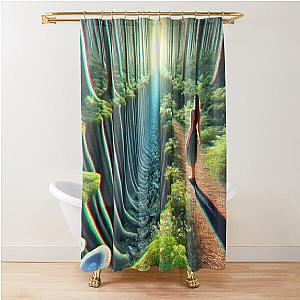 Mystical Descent: The Path to the Unknown Shower Curtain