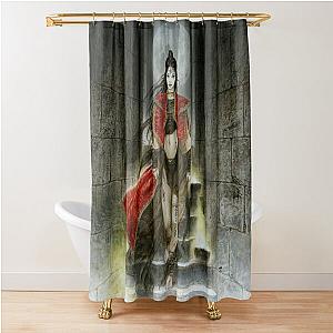 THE DESCENT OF THE FOURTH MOON - LUIS ROYO Shower Curtain