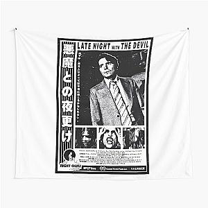 Late Night With the Devil Poster Design (Black and White) Tapestry