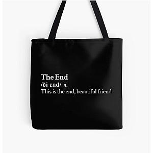 The Doors Aesthetic Quote Lyrics Rock Jim Morrison Black All Over Print Tote Bag