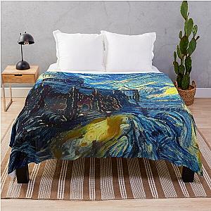 Fort Dawnguard Skyrim Starry Night Throw Blanket