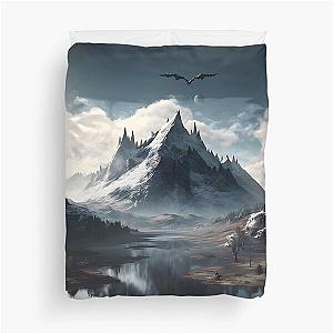 Landscape from Skyrim Duvet Cover